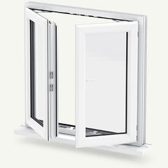 WDMA factory pvc window double glazed casement pvc windows
