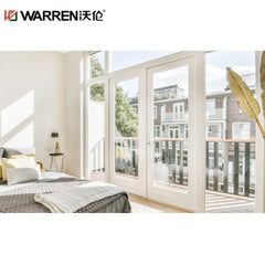 Warren 36x79 French Aluminum Double Glazing Gray Rough Opening Round Top Door Double Wide