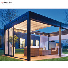 Warren motorized electric pergola glass aluminium outdoor