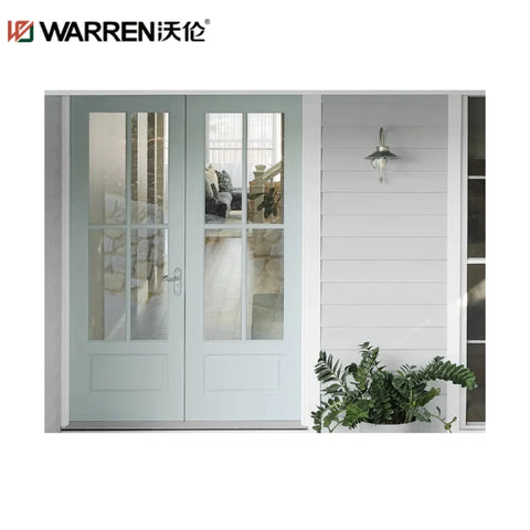 Warren 32x78 French Aluminium Double Glazing Gray Modern Storm Door Pantry