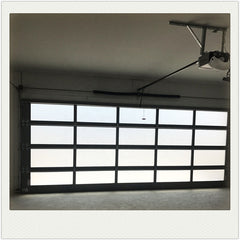 China WDMA Anodized Aluminum Frame Tempered Frosted Plexiglass/Glass Garage Door