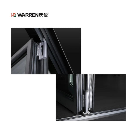 Warren 20x80 Bifold Aluminium Double Glass Black Internal Accordion Door Custom