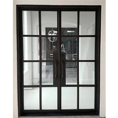WDMA French Style Steel Glass Doors High Quality Wrought Iron Patio Doors
