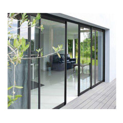 Thermal break sound proof aluminum french door double glass exterior sliding patio door