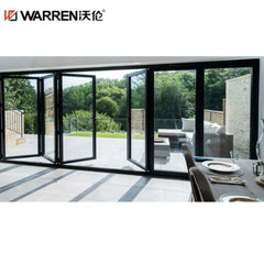 Warren 40x80 Bifold Aluminium Insulated Glass White Double Prehung Door Adjusting