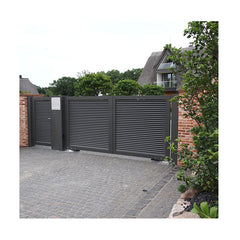 Modern Design Motorized Automatic Aluminum Driveway Gate Louver Fence Gate For Home And Garden