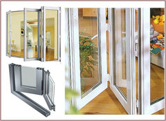 WDMA Factory Competitive Price Customized Folding Double Glazed Glass PVC Windows Designs