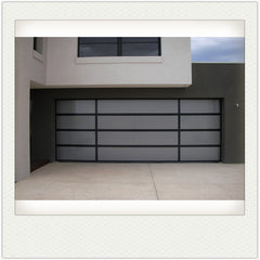 China WDMA Aluminum alloy glass modern new black sectional panel garage door