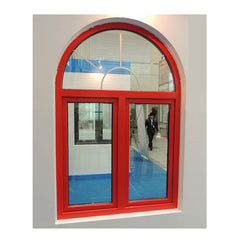 WDMA Antique PVC Frame Double Glazed Tempered Glass Windows with Rubber