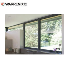 40x36 Sliding Aluminium Laminated Glass Brown Powder Coated Window Custom