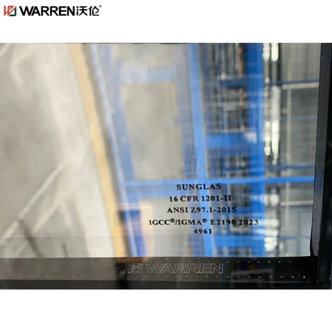 Warren 36x72 French Aluminium Triple Glazing Gray insulated Double Door Exterior