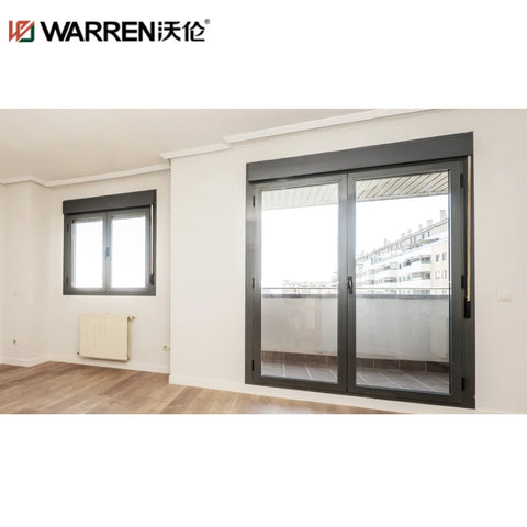 Warren 72x80 French Metal insulated Glass White Rustic Double Door With Side Panels
