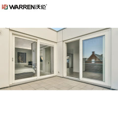 Warren 37x78 Sliding Aluminium Double Glazed White Tinted Double Door With Screens