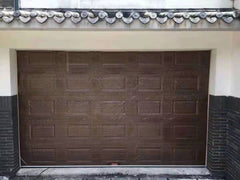 China WDMA Aluminum alloy material frosted glass modern new black sectional panel garage door