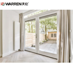 Warren 30x80 French Aluminium Tempered Glass Blue Powder Coating Patio Door Interior