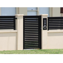 Powder Coated Entrance Aluminum Walkway Gate Aluminum Slat Fencing Gate