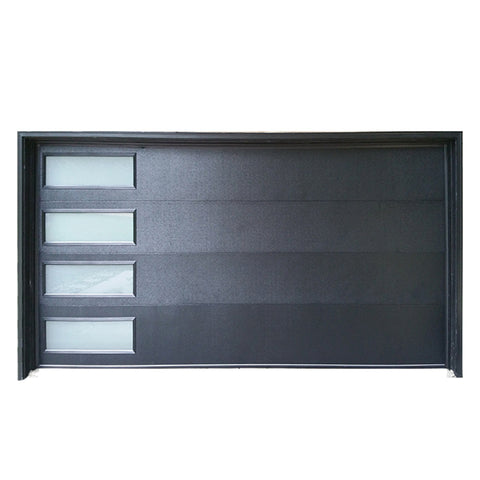 China WDMA Aluminum alloy material frosted glass frameless glass garage door