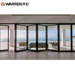 Warren 24x96 Bifold Aluminium Fixed Glass Brown Custom Exterior Door For Home