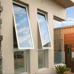 New Design Modern Custom Top Hung Aluminum Frame Swing Bathroom Awning Casement Window