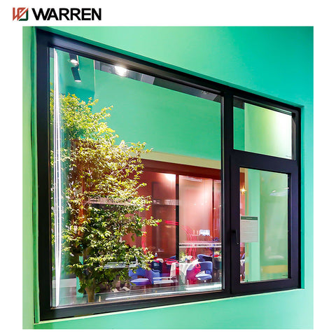 Warren 46x58 Window With White Color Hurricane Impact Aluminum Double Pane Glass