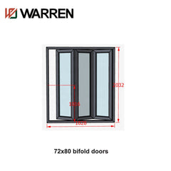 Warren 100*35 folding door with Sobinco Hardware and warren glass factory sale