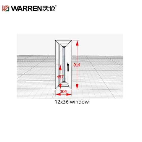 Warren 12x36 Window Triple Pane Casement Windows White Flush Casement Windows