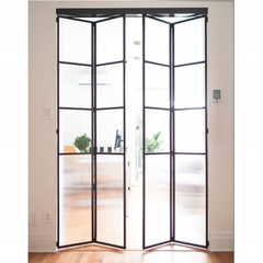 WDMA  Bi-fold door folding window steel windows & doors grill design and customized folding glass door
