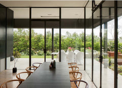 WDMA  Interior french galvanized steel casement windows with warm edge tempered insulating lowe glass