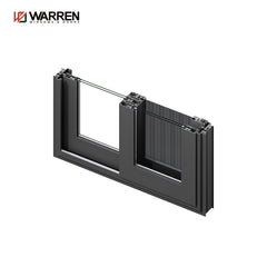 Warren 34x34 window 3 tracks latest black sliding window design aluminum profile with double glazing