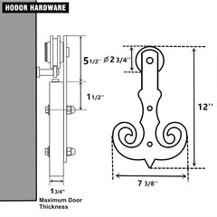 HD-FT41 Mustache Sliding Door Materials Hardware Hodor Made on China WDMA