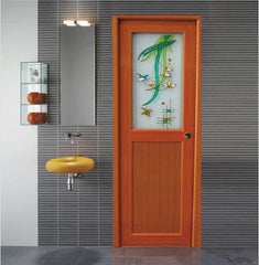 China WDMA Aluminum Thermal-break Soundproof Tempered Double Glazed Laminated Artistic Glass Bathroom Interior Sliding Door