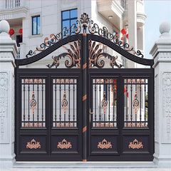 Korea Russia Turkey Thailand Luxury Villa Modern Aluminum Sliding Main Gate Front Doors Pivot Aluminium Garden Entry Door Price