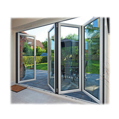 WDMA Window aluminum soundproof door industrial outdoor garage folding door transparent