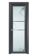 China WDMA Aluminum Thermal-break Soundproof Tempered Double Glazed Laminated Artistic Glass Bathroom Interior Sliding Door