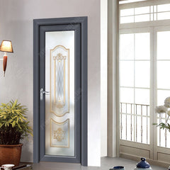 aluminium frame interior living room frosted tempered glass door design price