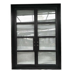 WDMA Steel Double tempered glass american style window top quality steel glass doors and windows for sale