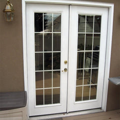 Customized Modern Styles Home Exterior Aluminum Double Swing French Casement Doors With Grills