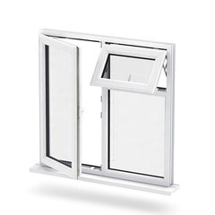 Outward Opening Durable Aluminum Chain Winder Awning Window Hopper Window Design With Low Price aluminum window