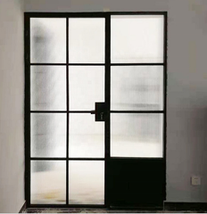WDMA Australia standard Front Glass Entrance Pivot Main Frame Wrought Iron Door Design