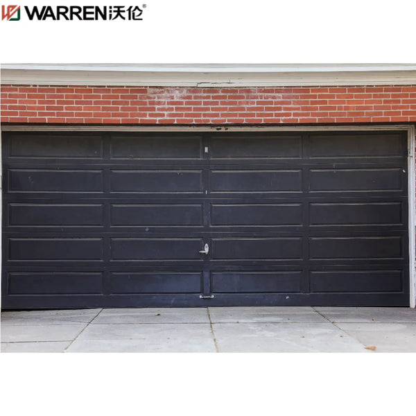 WDMA 14x14 Insulated Garage Door Black Glass Garage Door Bifold Garage Door Aluminum Electric
