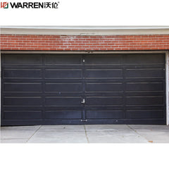 WDMA 14x14 Insulated Garage Door Black Glass Garage Door Bifold Garage Door Aluminum Electric