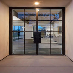WDMA Security Interne Iron And Aluminium Glass Door