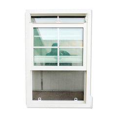 WDMA Upvc Frame Tempered Glass Pvc Double Hung Window Vertical Sliding Vinyl Window