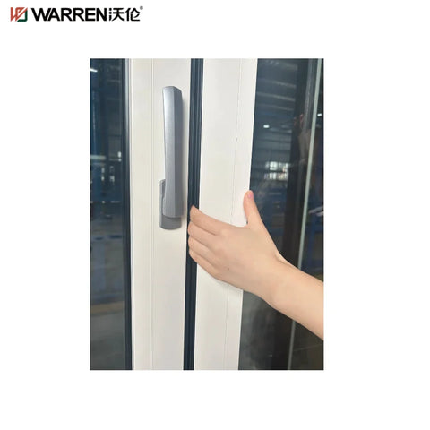 Warren 24x79 Bifold Aluminium Double Glazing White Prehung Pocket Door For Laundry Room