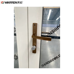Warren 30x78 French Aluminium Double Glazing Brown Cheap Price Entry Door Full View