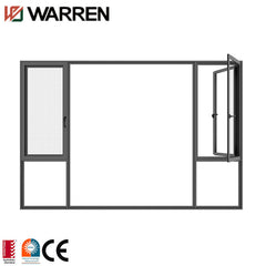 Aluminum 32x16 white vertical inswinging casement window