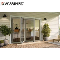 Warren 22x80 Folding Aluminium Double Glass Brown Patio Exterior Door Custom