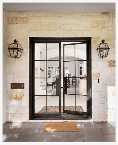 WDMA Modern Double Glass wrought iron Patio Steel Glass Door design With Lowes Glass Patio Doors