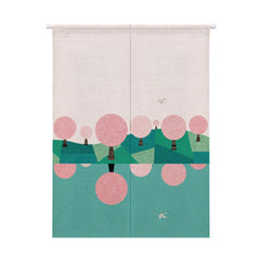 Japanese Noren Cotton Linen Printed Decor Doorway Curtain Wall Hanging Tapestry Screens & Room Dividers on China WDMA