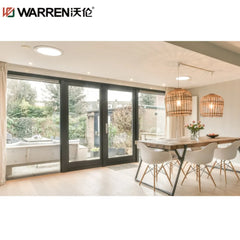 Warren 30x78 French Aluminium Double Glazing Brown Cheap Price Entry Door Full View